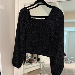 GAP Black and White Polka Dot Blouse